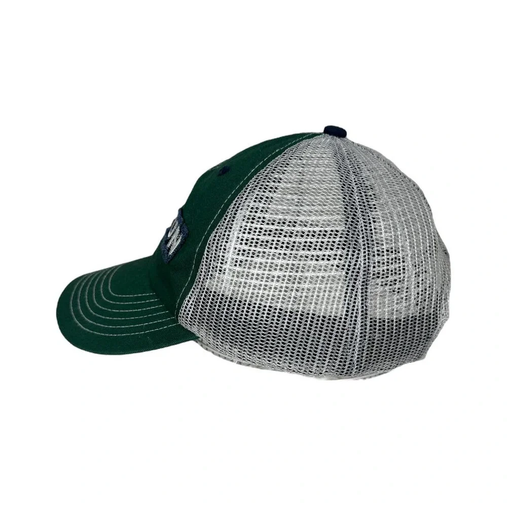 Peloton Green Navy Trucker Hat Adjustable Logo Spellout Mesh Spin Athleisure